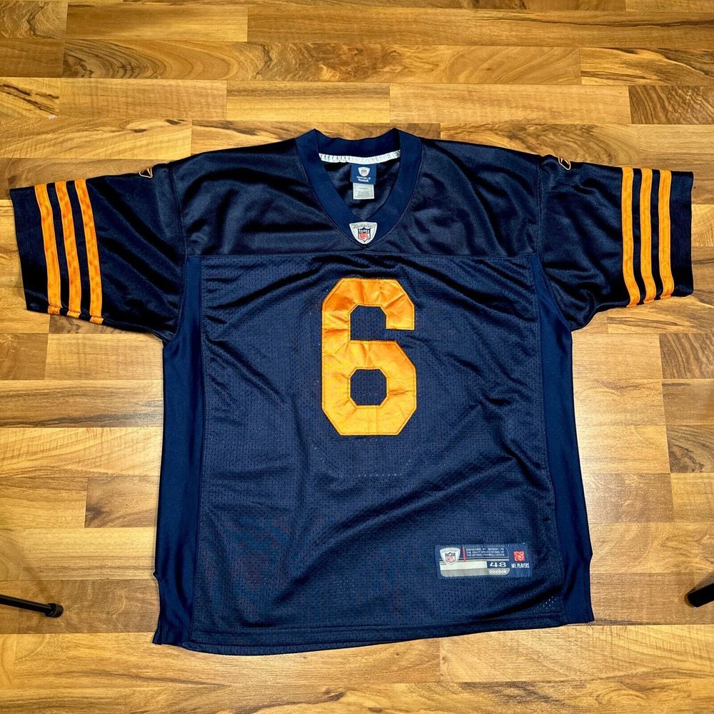 Jay Cutler Chicago Bears Jersey Size 48 Navy Orange Numbers Reebok On Field NFL - Picture 2 of 8